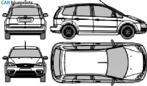 2006 Ford C-Max Minivan blueprint