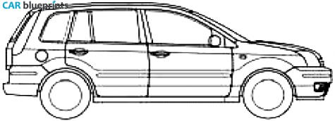 2008 Ford Fusion Hatchback blueprint