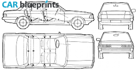 1982 Ford granada Sedan blueprint