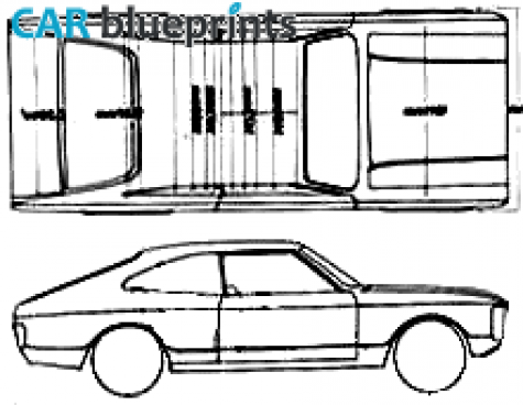 1972 Ford Granada Coupe blueprint
