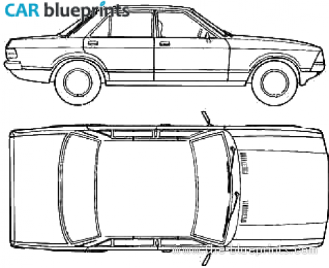 1981 Ford Granada Mk II Sedan blueprint