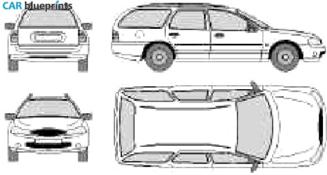 1996 Ford Mondeo Estate Wagon blueprint