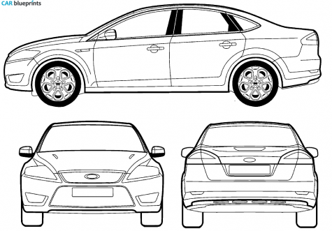 2007 Ford Mondeo III Sedan blueprint