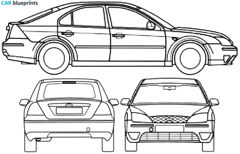 2000 Ford Mondeo S2 5-door Hatchback blueprint