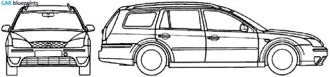 2000 Ford Mondeo S2 Estate Wagon blueprint