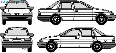 1992 Ford Orion Sedan blueprint