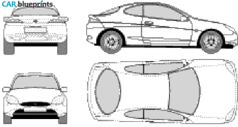 1998 Ford Puma Coupe blueprint