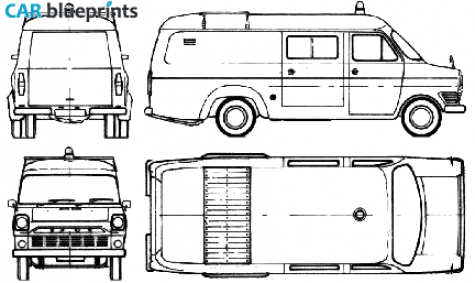 1965 Ford Transit 1300 Fire Van blueprint