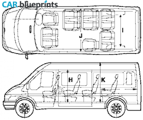 2005 Ford Transit Bus blueprint