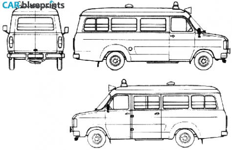 1980 Ford Transit Fire Van blueprint