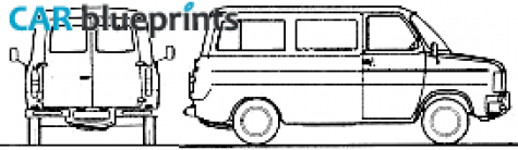 1981 Ford Transit SIA Kombi SWB Van blueprint