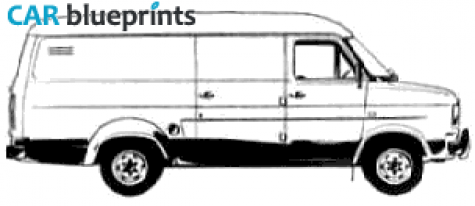 1978 Ford Transit LWB Van blueprint