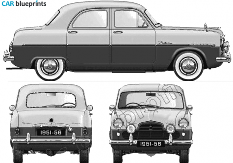 1951 Ford Zodiac Sedan blueprint