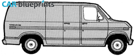 1975 Ford Econoline Cargo SWB Van blueprint