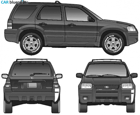 2005 Ford Escape SUV blueprint