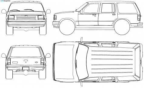 1994 Ford Explorer SUV blueprint