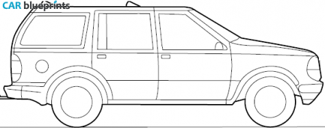 1995 Ford Explorer SUV blueprint