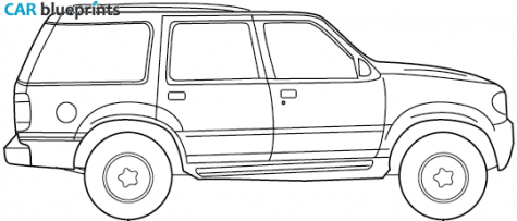 1997 Ford Explorer SUV blueprint