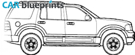 2003 Ford Explorer SUV blueprint