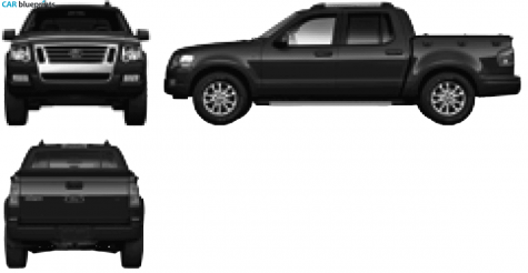 2006 Ford Explorer Sport Trac Pick-up blueprint