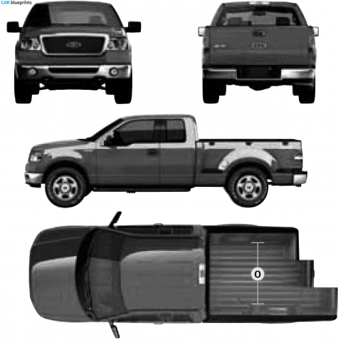 2007 Ford F-150 Super Cab Pick-up blueprint