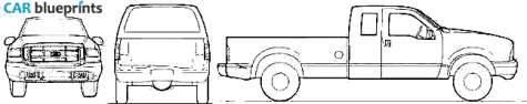 2004 Ford F-250 Super Cab Pick-up blueprint
