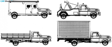 Ford F-4000 Truck blueprint