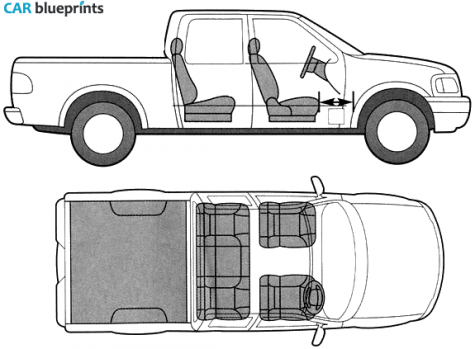 2005 Ford F-250 Crew Cab Sedan blueprint