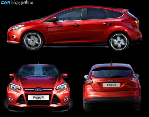 2011 Ford Focus Hatchback blueprint