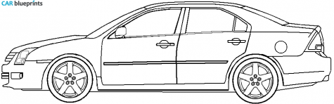 2002 Ford Fusion Sedan blueprint