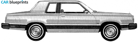 1981 Ford Granada 2-door GLX Sedan blueprint