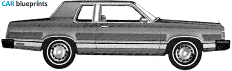 1981 Ford Granada 2-door L Sedan blueprint