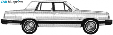 1981 Ford Granada GLX Sedan blueprint