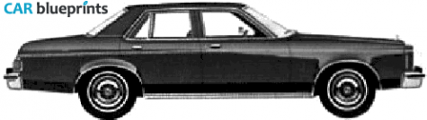 1980 Ford granada Sedan blueprint