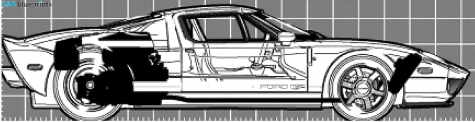 2005 Ford GT Coupe blueprint