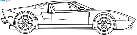 2006 Ford GT Coupe blueprint