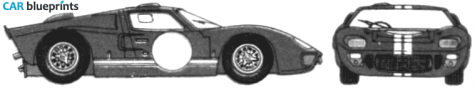 1966 Ford GT40 Mk II Coupe blueprint