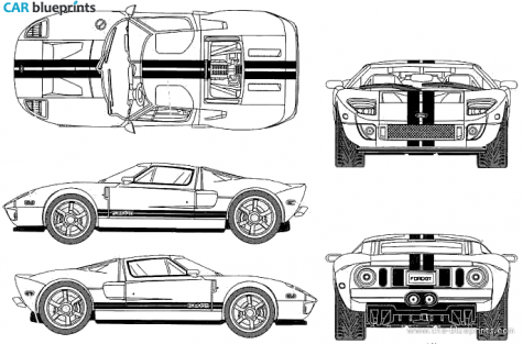 2006 Ford GT Coupe blueprint