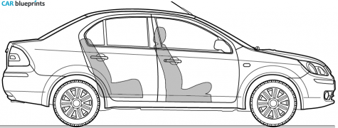 2006 Ford Fiesta PD Sedan blueprint