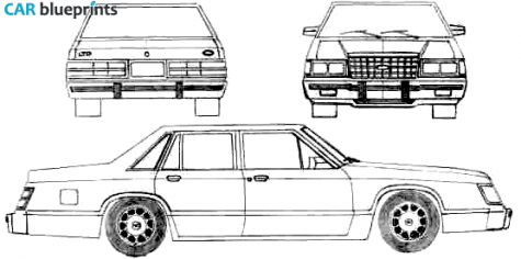 1983 Ford LTD II Sedan blueprint