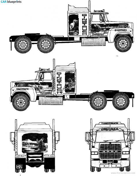 Ford LTL9000 Truck blueprint