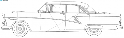 1955 Ford Mainline Sedan blueprint