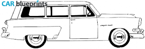 1954 Ford Mainline Ranch Wagon blueprint