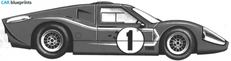 1967 Ford GT Mk IV Le Mans Coupe blueprint