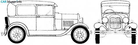 1928 Ford Model A Wagon blueprint