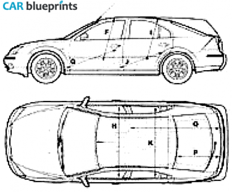 2000 Ford Mondeo Hatchback blueprint