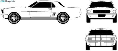 1964 Ford Mustang Coupe blueprint