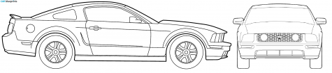 2005 Ford Mustang Coupe blueprint