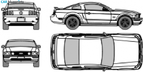 2006 Ford Mustang Coupe blueprint