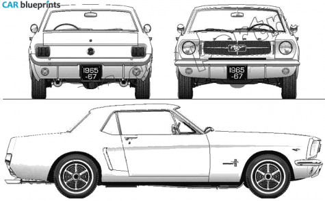 1965 Ford Mustang 260 Coupe blueprint